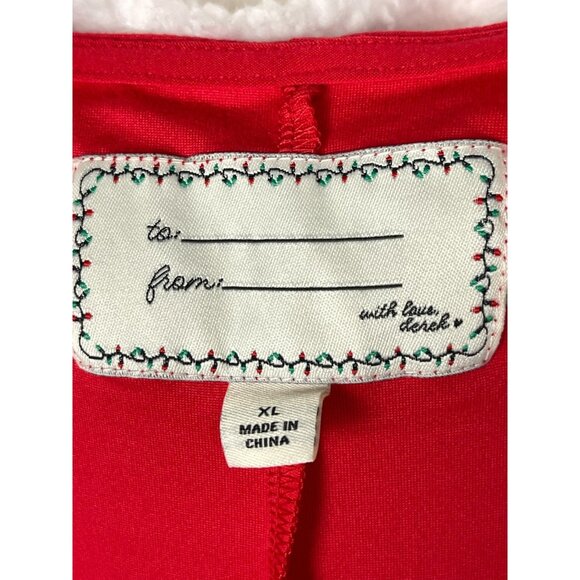 NWT Derek Heart Women's XL Santa Suit with Hat Zip Front Black Belt Faux Sherpa - Picture 8 of 8